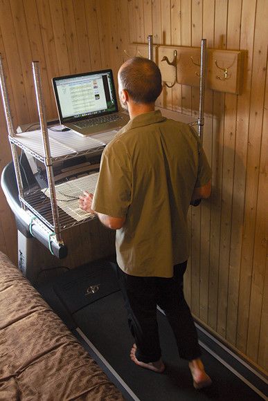 10. Try a treadmill desk. DIY a treadmill desk Diy Treadmill Desk Ideas, Diy Treadmill Desk, Walking Treadmill Desk, Walking Desk Treadmills, Treadmill Desk Diy, Diy Treadmill Desk Attachment, Walking Pad Treadmill Desk, Walking Desk, Treadmill Desk