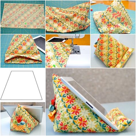 Mon coussin I PAD voilà aussi une idée de cadeau originale et sympa Ipad Holder Diy, Diy Ipad Stand, Bean Bag Pattern, Cardboard Template, Tablet Iphone, Tablet Pillow, Beginner Sewing Projects Easy, Ipad Stand, Diy Holder