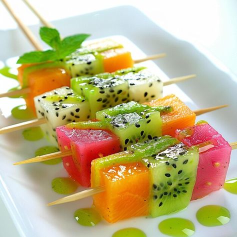 Photo exotic fruit medley skewers with m... | Premium Photo #Freepik #photo Food Skewers, Fruit Medley, Fruit Kebabs, Fruit Skewers, Global Cuisine, Kebabs, Exotic Fruit, Menu Planning, Skewers