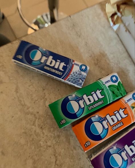 Trident Gum Aesthetic, Orbit Gum Aesthetic, Orbit Aesthetic, Bubble Gum Aesthetic, Gum And Water, Orbit Chewing Gum, Gum Aesthetic, Orbit Gum, Sprite Zero