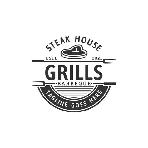 Steakhouse Logo, Emblems Logo, Steak House, Butcher Shop, Heart Tree, Logo Banners, Cityscape Photos, Logo Black, Heart With Arrow