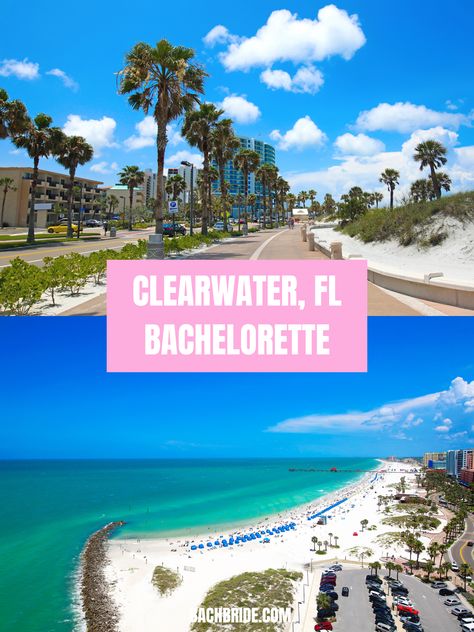 Clearwater Beach Bachelorette Party, Treasure Island Florida, Gulf Coast Beaches, Clearwater Beach Florida, Madeira Beach, Ybor City, Bachelorette Party Beach, Bachelorette Themes, Beach Bachelorette