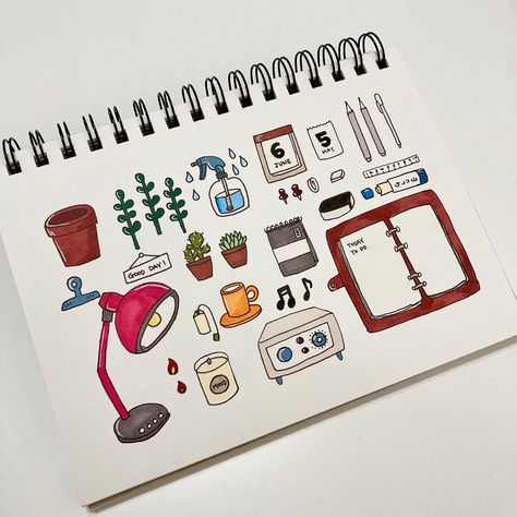 calendar, plants, note, book, pencil, marker, stand light How To Draw A Calendar, Abc Patterns, Diy Marker, Stationery Obsession, Whimsical Art Journal, Pen Art Work, Bullet Journal Banner, Paper Dolls Diy, Creative Drawing Prompts