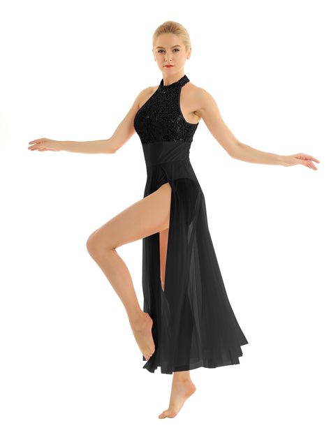 Black Contemporary Dance Costume . Adult contemporary dance costume. Free worldwide shippin. Order today Dance Outfits Contemporary, Modern Dance Outfit, Contemporary Dance Outfits, Modern Dance Costume, Lyrical Dresses, Contemporary Dance Costumes, Dance Costumes Lyrical, Dancer Wear, Modern Costumes