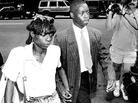 Antron McCray and his mother, Linda McCray, outside court on July 17, 1990 The Central Park Five, Driving Miss Daisy, Kevin Richardson, New Tv Series, Black Families, Teenage Boys, Now And Forever, Black American, Black Power