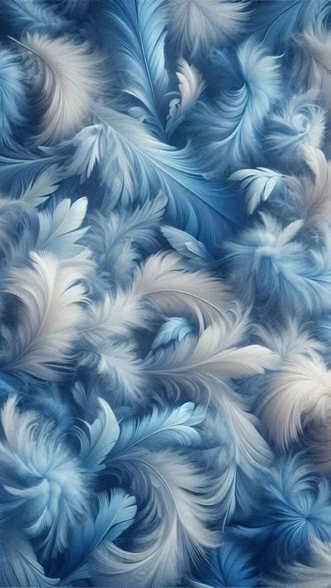 Blue Feather Background, Things That Are Blue, Blue Feather Wallpaper, Sapphire Aesthetic, Escher Paintings, Pretty Backrounds, Feathers Wallpaper, Feather Background, Feather Wallpaper