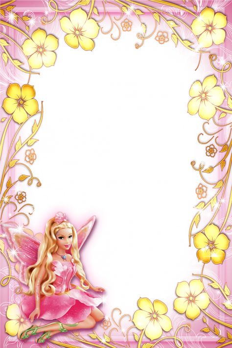 Picture #93242 - Barbie Frames Wallpapers High Quality Free Happy Birthday Colleague, Barbie Birthday Invitations, Disney Frames, Barbie Fairy, Frames Png, Writing Paper Printable, Photo Frame Design, Hello Kitty Birthday