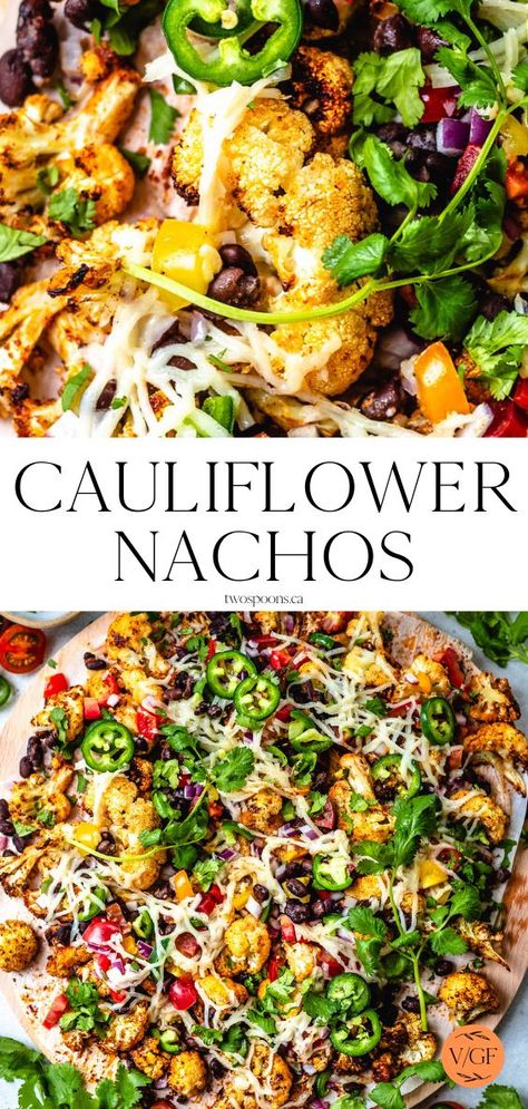 Cauliflower Nachos, Vegan Cauliflower Recipes, Pasta Vegetariana, Low Carb Vegetarian Recipes, Breakfast Low Carb, Vegan Cauliflower, Low Carb Vegan, Nachos Recipe, Low Carb Vegetarian