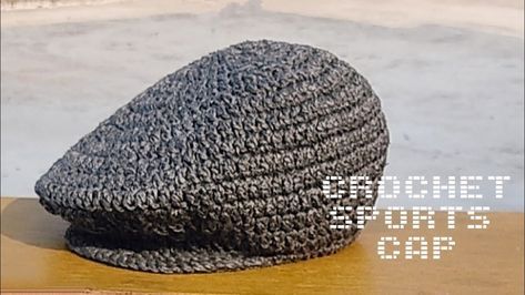 Crochet Mens Hat Pattern, Crochet Baseball Hat, Crochet Baby Cap, Crochet Caps, Crochet Newsboy Hat, Crochet Mens Hat, Crochet Character Hats, Crochet Neck Warmer, Sport Golf