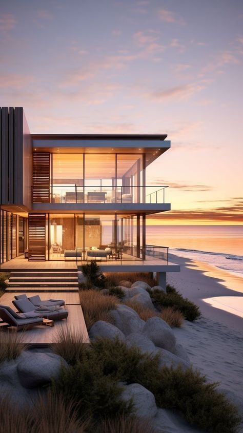 Beach House On The Water, Beach House In California, Old Money Holiday, Rich Old Money, Beach House Balcony, Wall Design Home, Villa Holiday, Houses By The Beach, Bedroom Kid