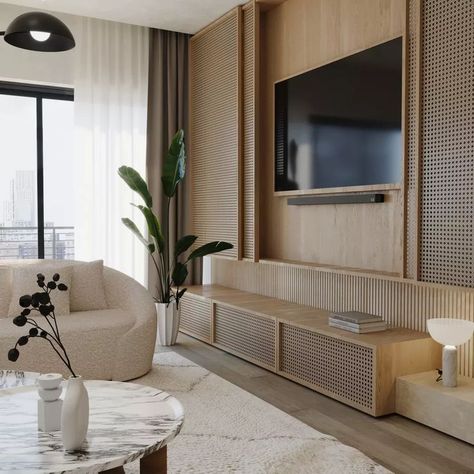 Virginia Apartment, Japandi Living Room, Japandi Interiors, Japandi Living, Muebles Living, Japandi Interior, 아파트 인테리어, غرفة ملابس, Living Room Design Decor