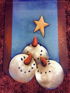 Tolentreasures: Another Snowman Tutorial - Free Painting Pattern Tole Painting Patterns Free Projects, Snowman Tutorial, Painted Snowmen, Snow Buddies, Snowman Art, Painting Instructions, Snow Men, Free Painting, Tole Painting Patterns