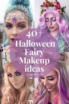 Unicorn Makeup Ideas, Fairy Costume Makeup, Fairy Halloween Makeup, Medium Hairs, Carnaval Make-up, Fairy Make-up, Fairy Costume Women, Hair Styles Ideas, Fairy Halloween Costumes