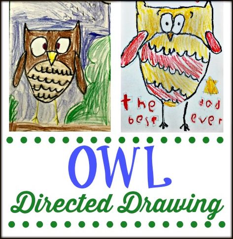 Owl Directed Drawing, Owl Directed Drawing For Kids, Directed Drawing For Preschool, Fall Directed Drawing For Kids, Monster Directed Drawing, Directed Drawing Kindergarten, Owl Activities, Art In The Park, Transitional Kindergarten