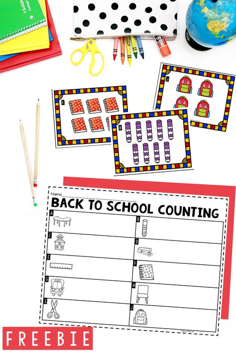 Count The Room Kindergarten Free, January Writing Prompts, Count The Room, Think Sheet, Number Sense Activities, Counting To 20, Kindergarten Freebies, Math Writing, Math Number Sense