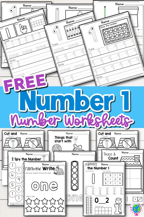 Class Worksheets, Number Sense Worksheets, Free Educational Printables, Tracing Numbers, Free Printable Numbers, Critical Thinking Activities, Rainbow Writing, Cut And Paste Worksheets, Pre Writing Activities