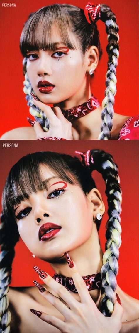 Kpop Makeup, Bangs Tutorial, Lisa Lalisa, Lisa Bp, Bold Makeup, Creative Eye Makeup, Creative Makeup Looks, Creative Eye, Lalisa Manobal