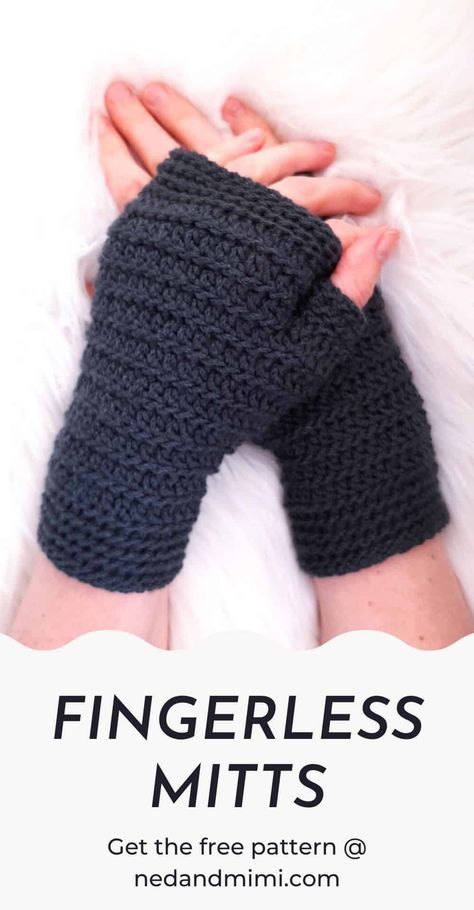 These lightweight crochet fingerless gloves are perfect for Crocheted Fingerless Gloves, Crochet Fingerless Gloves Free Pattern, Crochet Hand Warmers, Crochet Mitts, Crochet Wrist Warmers, Crochet Mittens Pattern, Fingerless Gloves Crochet Pattern, Glove Pattern, Crochet Gloves Pattern