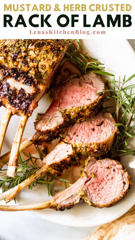 Lamb Recipes Oven, Lamb Meals, Lamb Rack Recipe, Lamb Roast Recipe, Lamb Rack, Roast Rack Of Lamb, Lamb Shank Recipe, Crusted Rack Of Lamb, Greek Lamb