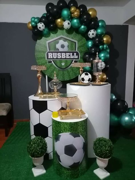 Soccer Party Decorations, Soccer Birthday Parties, Football Theme Party, Football Birthday Party, Happy Birthday Wallpaper, Soccer Birthday, Birthday Wallpaper, 13th Birthday Parties, Soccer Party