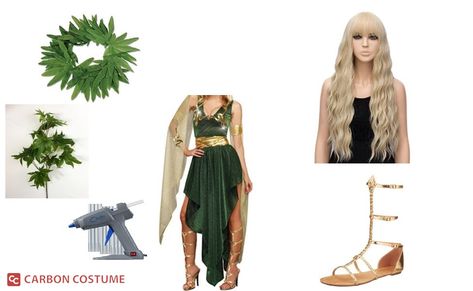 Spiderman Maryjane Costume, Mary Magdalene Costume, Mary Jane Costume, Poison Ivy Cosplay Diy, Fern Crown, Vine Meme Costume, Kitana Mortal Kombat Costume Jade, Missi Pyle, Gold Sandals