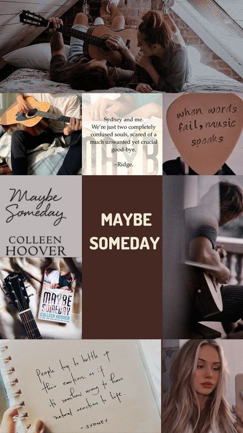 Maybe Someday Aesthetic, Maybe Someday Colleen Hoover Aesthetic, Maybe Someday Book, Sydney Blake, Collen Hover, Notebook Idea, Hoover Books, Book Romance, Reading Notebook