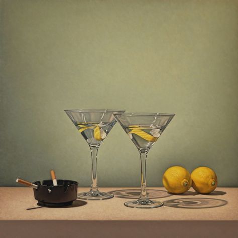 Tom Gregg, Martini, Lemons, and Cigarettes Rings Ideas, Still Life Photos, Arte Inspo, A Level Art, Still Life Art, Funky Art, Still Life Painting, Retro Art, Artsy Fartsy