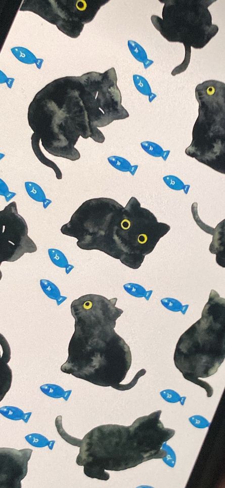 Cat And Fish Wallpaper, Cat Wallpaper Drawing, Cat And Fish, Wallpaper Drawing, Fish Wallpaper, Cat Wallpaper, Catfish, Cat Art, Phone Case