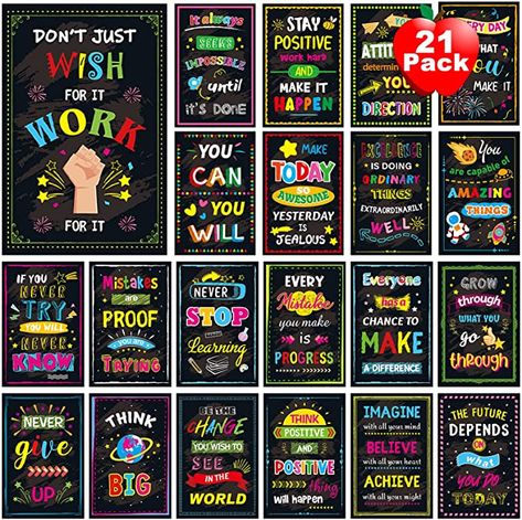 Pack of 21 11"x17" Motivational Posters for Classroom and Office Decorations, Inspirational Quotes for Teens High School College Students Teachers : Amazon.com.au: Stationery & Office Products Motivational Bulletin Boards, Inspirational Classroom Posters, Star Wars Classroom, Posters For Classroom, Inspirational Quotes For Teens, Superhero Classroom, Lunch Notes, Scrapbook Quotes, Classroom Display