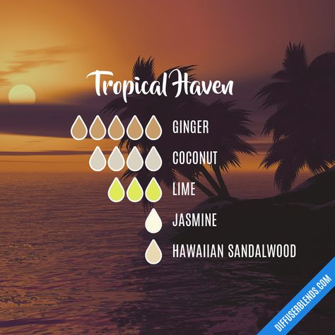 Tropical Haven Summer Essential Oils, Essential Oil Perfumes Recipes, Reed Diffuser Sticks, Liquid Castile Soap, Essential Oil Diffuser Blends Recipes, Perfume Recipes, Diffuser Sticks, Essential Oil Diffuser Recipes, Oil Diffuser Recipes