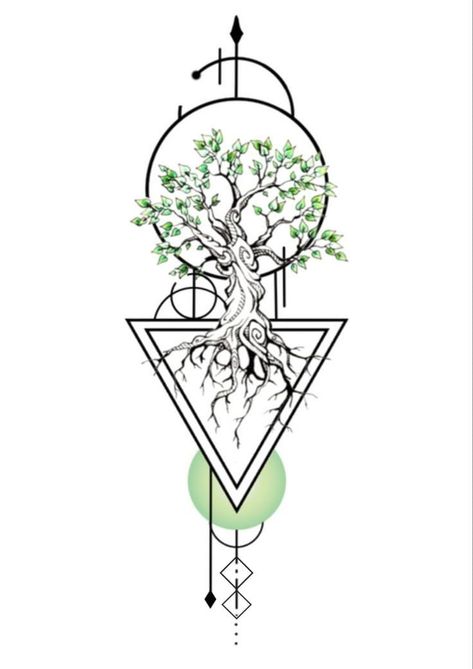 Enchanted Tattoo, Geometric Tattoo Tree, Bonsai Tree Tattoos, Indian Feather Tattoos, Feminine Skull Tattoos, Tattoos To Cover Scars, Family Tattoo Designs, Armband Tattoo Design, Knot Tattoo