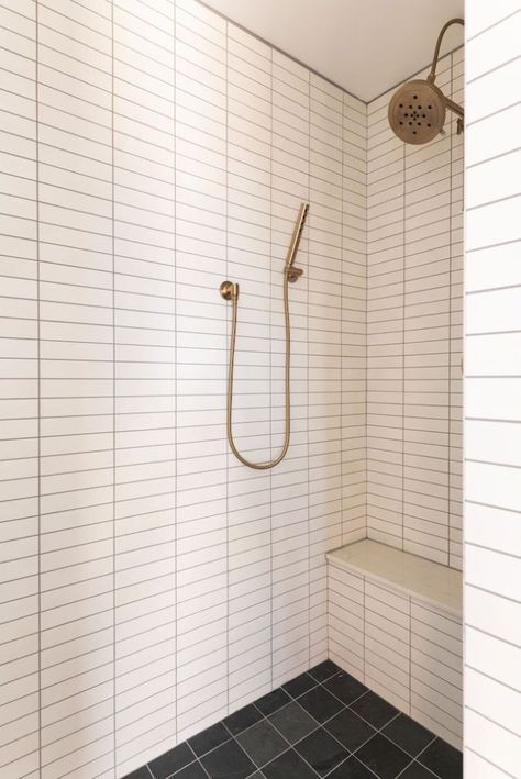 Subway Tile Showers, Rectangle Tiles, White Wall Tiles, Artisan Tiles, Cle Tile, Spa Like Bathroom, Tile Edge, Jack And Jill Bathroom, Traditional Tile