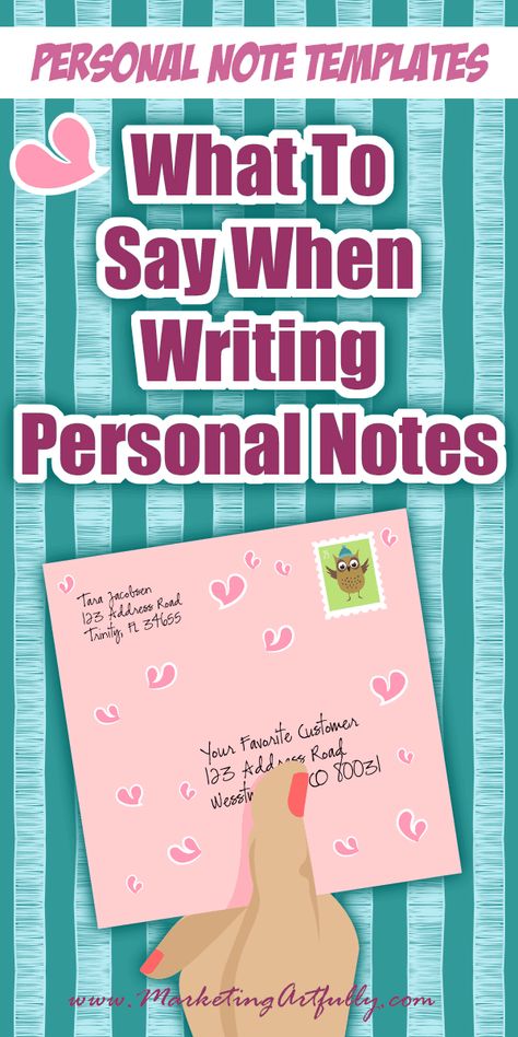 One of the most powerful things you can send to someone is a personal note. Whether you are saying thanks or just letting someone know you are thinking of them, that personal connection is super powerful! Here are some ideas and tips for what to say in your personal notes and also when it is appropriate to send a note. #marketing #ideas Nice Things To Write In A Card, Just A Note To Say Hello, What To Write In A Thinking Of You Card, Positive Notes For Coworkers, Just A Note Card Ideas, Notes For Friends, Encouragement Notes, Appreciation Note, Thanking Someone