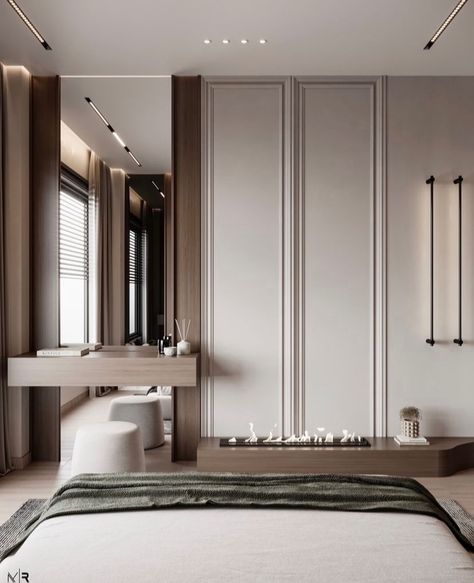 Neo Classical Bedroom, Luxurious Modern Bedrooms, Classical Bedroom, Small Hotel Room, Classy Interior, Stylish Room Decor, Mood Design, Minimal Bedroom, Hotel Room Design