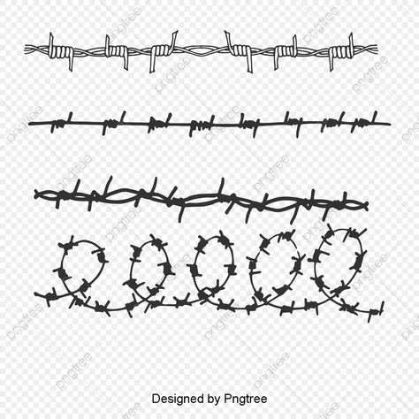 Transparent Clipart, Tattoo Stencil Outline, Wire Fence, Bleach Art, Iron Wire, Barbed Wire, Tattoo Stencils, Clipart Images, Png Transparent