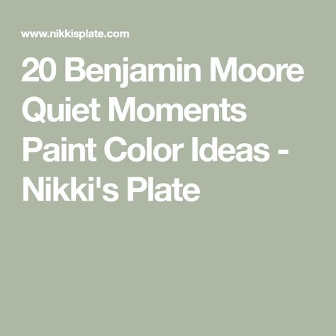 20 Benjamin Moore Quiet Moments Paint Color Ideas - Nikki's Plate Pale Blue Paint Colors, Pale Blue Paint, Serene Room, Quiet Moments Benjamin Moore, Benjamin Moore Bathroom, White Dove Benjamin Moore, Types Of Color Schemes, Blue Paint Color, Paint Color Ideas