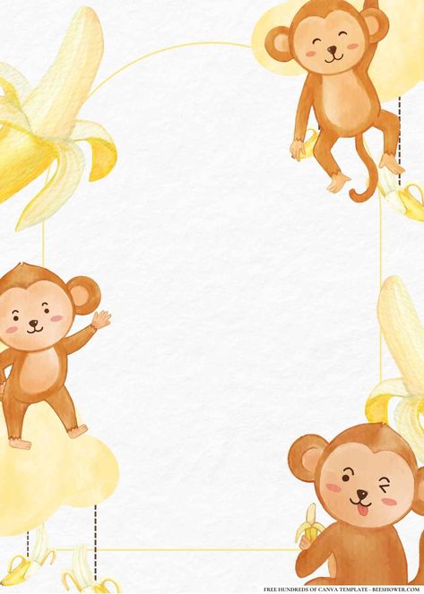 20+ Baby Monkeys Baby Shower Invitation Templates | Beeshower Baby Shower Monkey, Panda Baby Shower Invitations, Monkey Invitations, Harry Potter Birthday Invitations, Monkey Decorations, Monkey Birthday Parties, Planning A Baby Shower, Hulk Birthday, Baby Monkeys