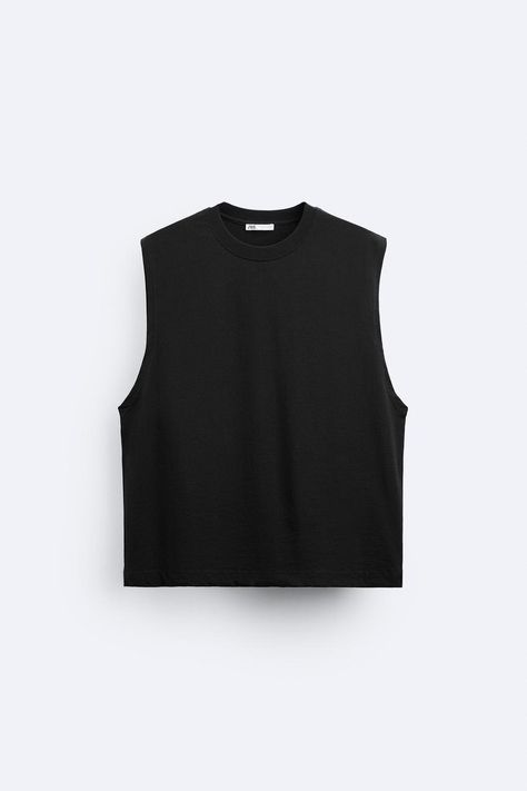 SLEEVELESS TOP - Black | ZARA United Kingdom Fashion For Kids, Sweater Blazer, Zara Fashion, Sleeveless T Shirt, Cardigan Sweater Jacket, Tshirt Skirt, Sleeveless Tshirt, Knitwear Cardigan, Shirt Skirt