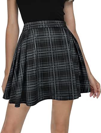 Urban CoCo Women Plaid Pleated Mini Skater Skirt High Waisted School Skirt Pleated School Skirt, Movie Halloween Costumes, Plaid Pleated Mini Skirt, Skirt Images, School Skirt, Mini Skater Skirt, Skirt Purple, Stargate Sg1, Shirt Tucked In