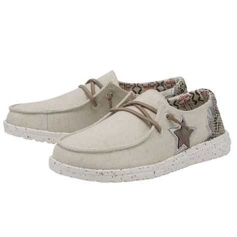 Wendy Rodeo Star - Women's Casual Shoes | Hey Dude Shoes – HEYDUDE shoes Hey Dude Shoes Women, Shoe List, Moccasins Women, Hey Dude Shoes, Hey Dudes, Fur Shoes, Crochet Embroidery, Loafer Sneakers, Hey Dude