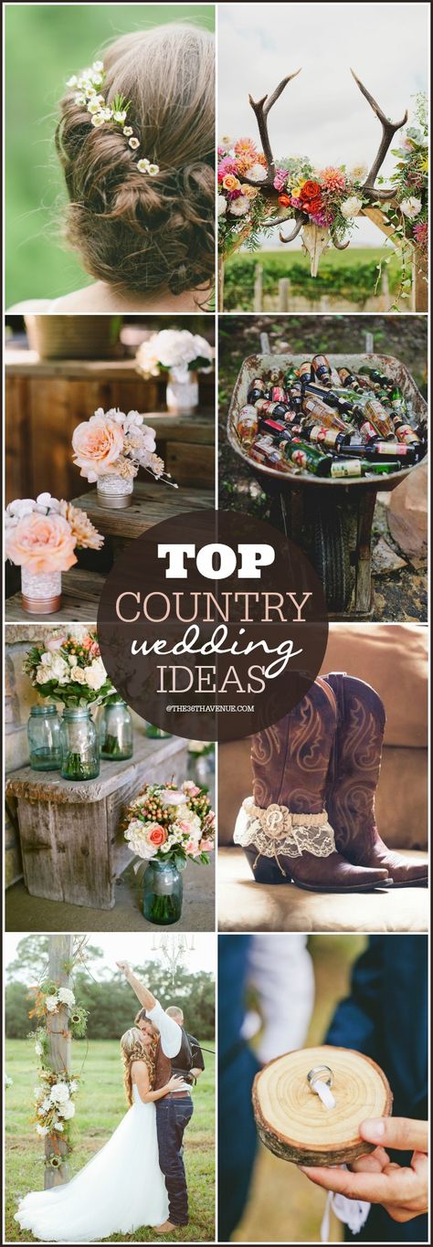 Weddings - Top Country Wedding Ideas at the36thavenue.com Affordable Wedding Decorations, Country Wedding Ideas, Wedding Country, Camo Wedding, Country Diy, Boho Chic Wedding, Wedding Top, Cute Wedding Ideas, Rustic Country Wedding