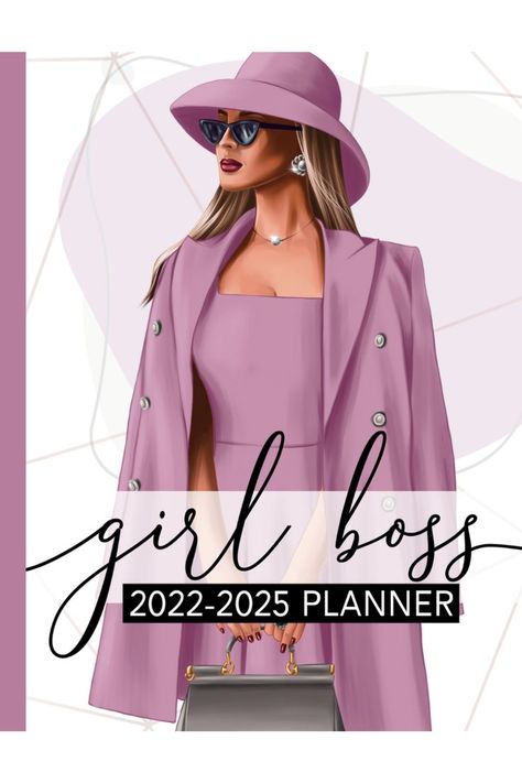 Girl Boss 2022-2025 Planner Monthly Calendar Planner, Calendar Planner, Business Organization, Business Planner, Yearly Calendar, Monthly Calendar, Female Entrepreneur, Staying Organized