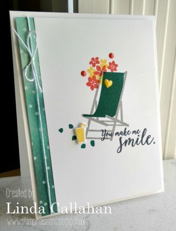 Lawn Chair, Retirement Cards, Stampin Up Catalog, Summer Cards, Pretty Cards, Congratulations Card, Card Layout, Paper Crafts Cards, Stamping Up