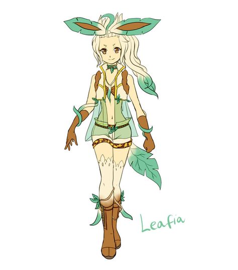 Leafeon Gijinka by kira-summit | Gijinka / Moe Anthropomorphism | Know Your Meme Pokémon Gijinka, Cosplay Pokemon, Pokemon Human Form, Eevee Evolution, Gijinka Pokemon, Pokemon Clothes, Oc Pokemon, Pokemon People, Pokemon Alola