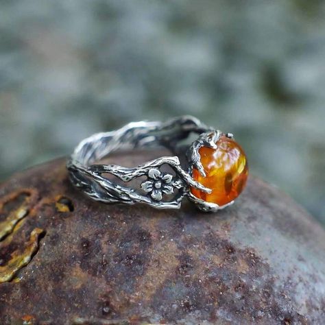 Bohemian Engagement Ring, Christian Rings, Sterling Silver Rings Boho, Friendship Rings, Ring Der O, Amber Ring, Bohemian Rings, Rings Jewelry Fashion, Amber Jewelry