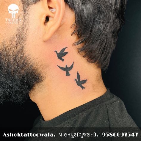 TashanTattoo
AshokTattooWala
S.20. Tirupati plaza
Opp. New bus stand
Near gd modi collage
Palanpur (gujrat)
9586697547
9687533310 Mens Face Tattoos, Bird Tattoo Neck, Bird Tattoos Arm, Bird Tattoo Men, Dove Tattoo Design, Small Neck Tattoos, Side Neck Tattoo, Bird Tattoo Wrist, Forearm Band Tattoos