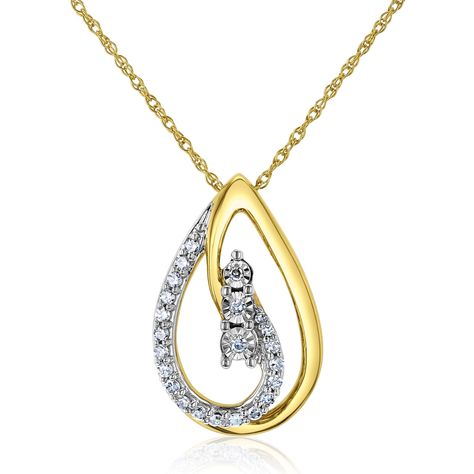 PRICES MAY VARY. Approximately 0.15 Carat Total Diamond Weight 18 Inch Yellow Gold Light Rope Chain Spring Ring Clasp Small jewelry box included for easy gifting and storage. Made with eco-friendly, conflict-free, materials This unique journey diamond necklace runs in an elegant teardrop silhouette, evoking the sentimental value of the adventures from your past, present, and those to come. Set in 10 karat yellow gold, the pendant hangs from an 18 inch chain and is secured by a spring-ring clasp. Journey Pendant, Everyday Wear Jewelry, Solitaire Diamond Pendant, Pendant Diamond, Fashion Pendant, Small Jewelry Box, Solitaire Diamond, Broken Chain, Gold Light