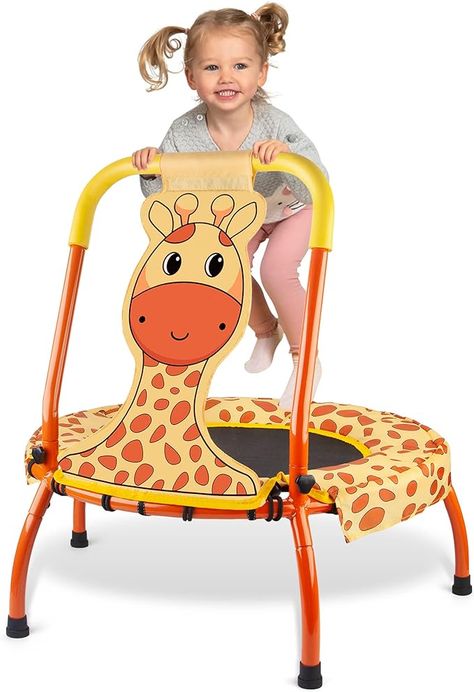 Amazon.com : Yeeeasy Toddler Trampoline Baby Trampoline - Mini Trampoline for Kids 1 Year Plus Nursery Trampoline with Handle, Baby Gifts for Boys and Girls, Indoor and Outdoor, Giraffe : Sports & Outdoors Baby Trampoline, Trampoline For Kids, Toddler Trampoline, Active Toys, Kids Trampoline, Mini Trampoline, Cute Giraffe, Baby Christmas Gifts