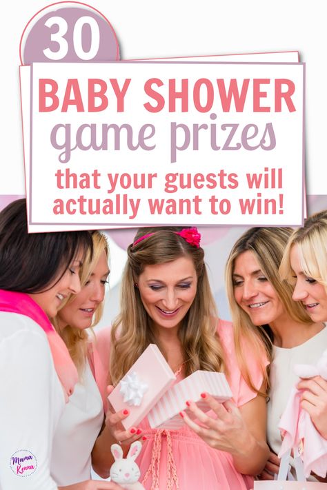 ladies watching someone open their baby shower prize Gifts For Baby Shower Games, Co Ed Baby Shower Prizes, Baby Shower Game Prize Ideas, Baby Shower Game Gift Ideas, Game Prize Ideas, Baby Shower Games Prizes, Co-ed Baby Shower Games, Shower Game Prizes, Best Baby Shower Game