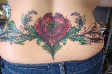 47 Peony Flower Low Back Tattoo Low Back Tattoos, Low Back Tattoo, Back Tattoos For Women, Lower Back Tattoo Designs, Secret Tattoo, Girl Back Tattoos, Female Tattoos, Floral Tattoos, Tramp Stamp